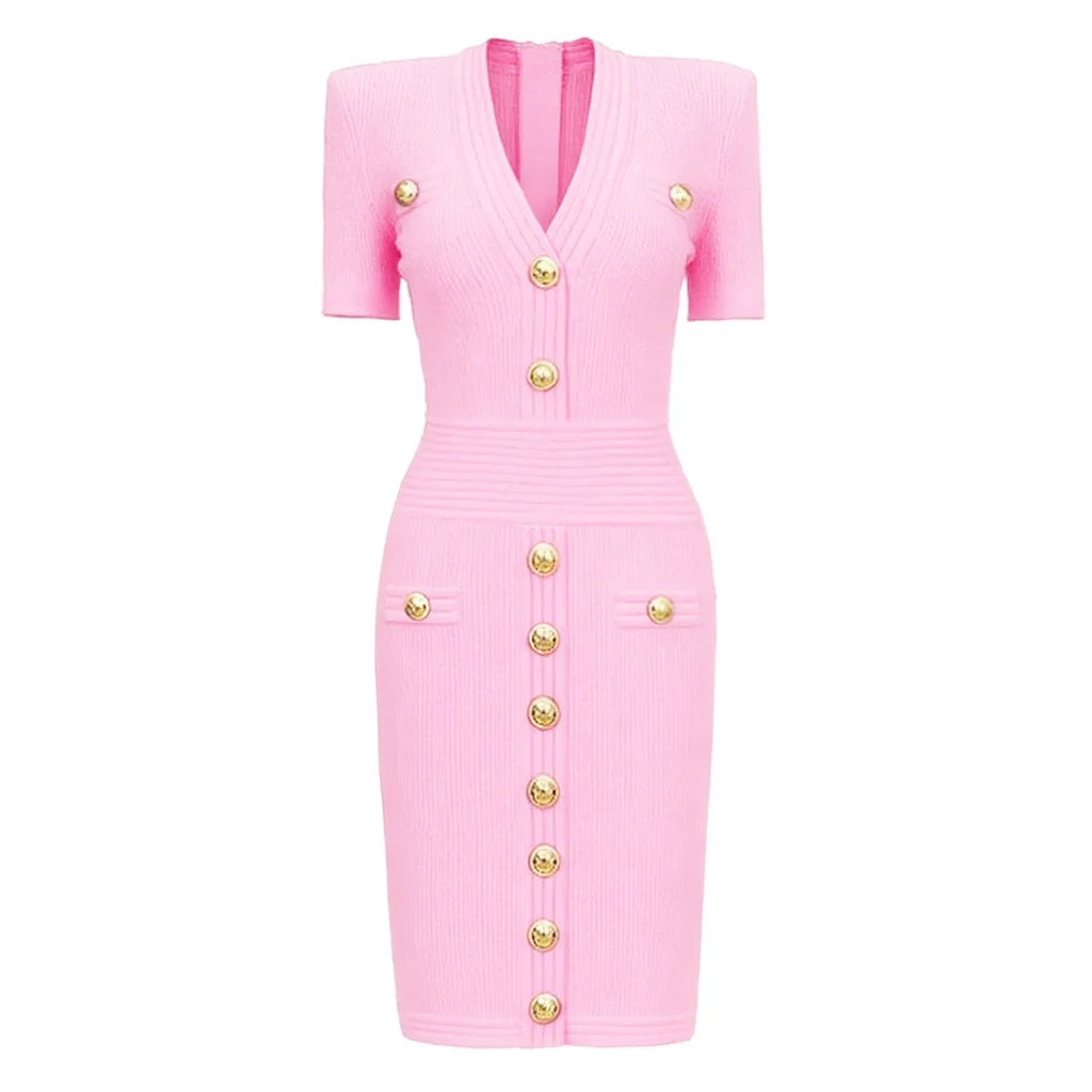 ZJYT Elegant Women's Midi Knitting Sweater Dresses