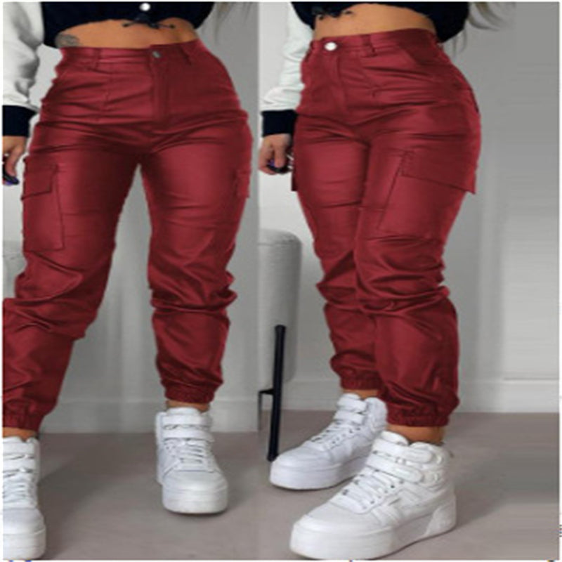 Casual Patch Pocket Skinny Pencil