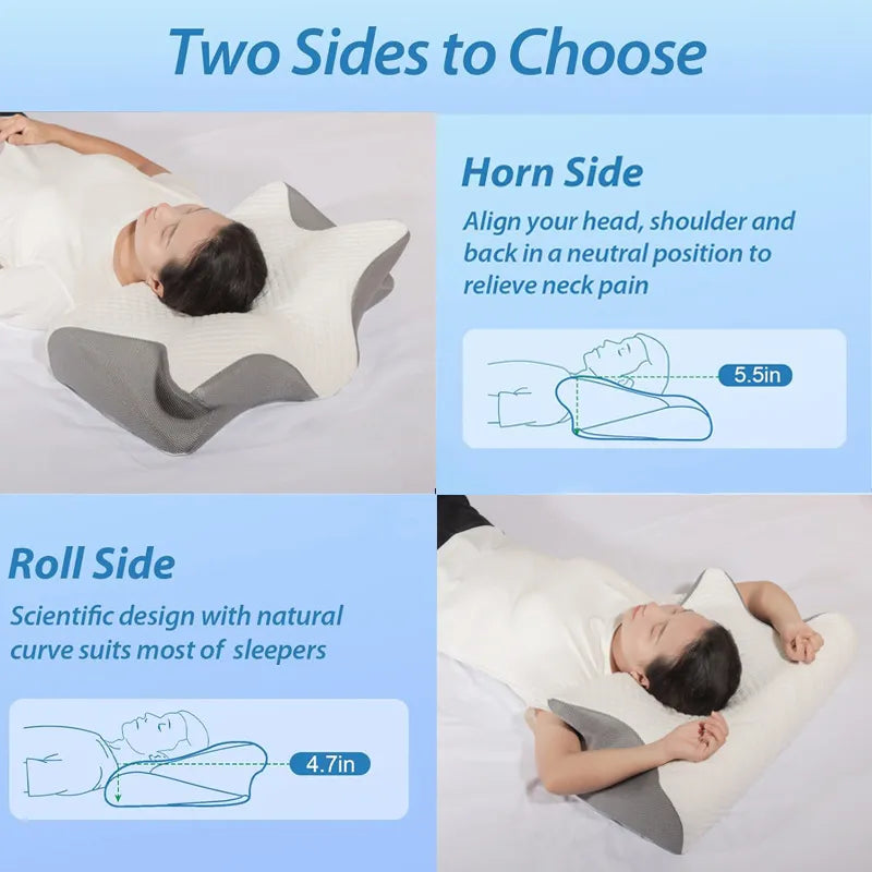Ergonomic Memory Foam Cervical Pillow