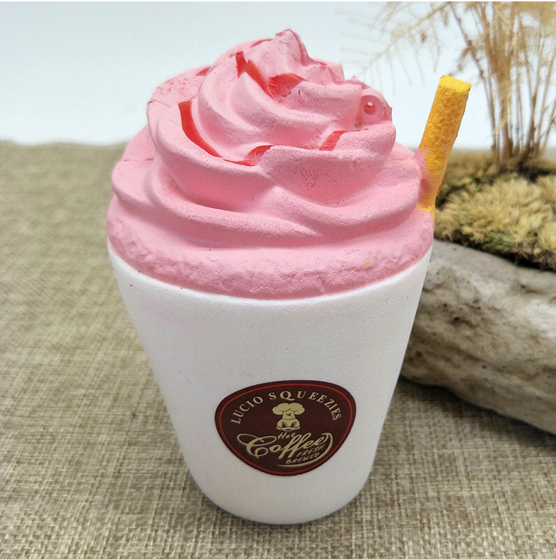 Squishy Ice Cream Coffee Cup with Soft Stress Relief