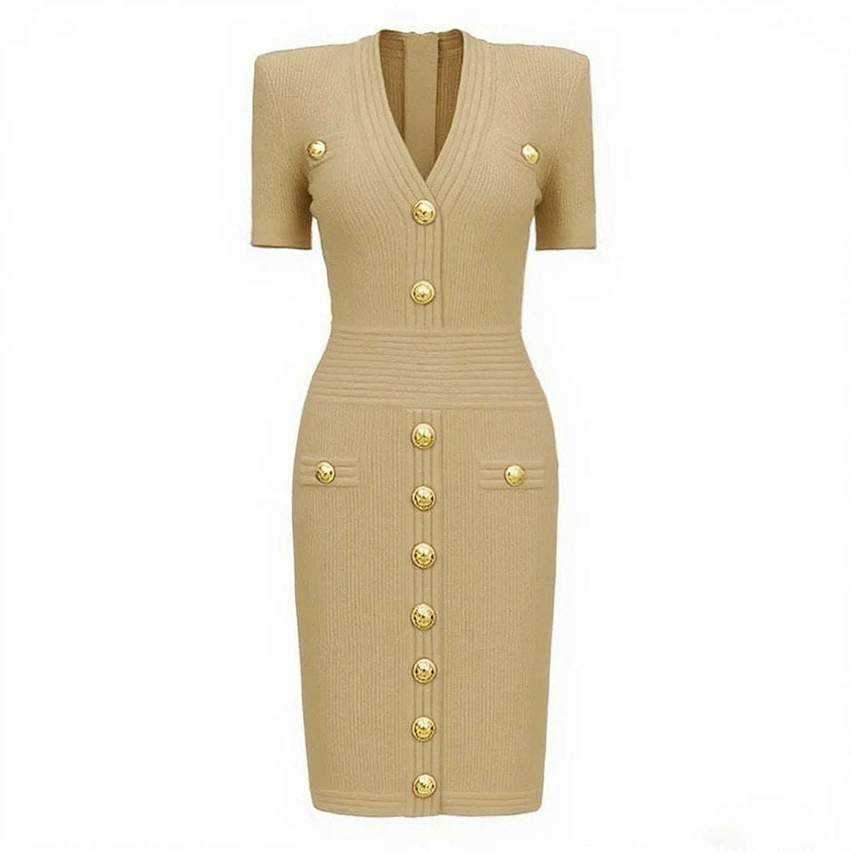 ZJYT Elegant Women's Midi Knitting Sweater Dresses