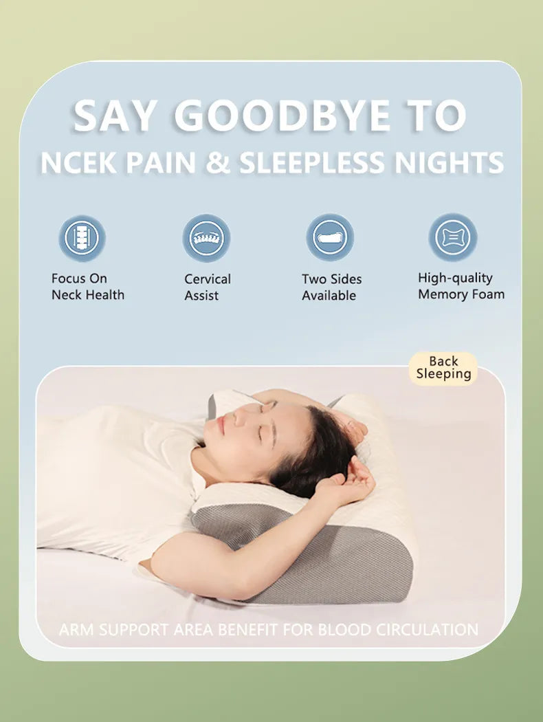 Ergonomic Memory Foam Cervical Pillow